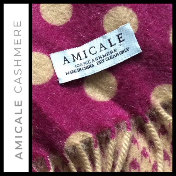 NWOT Amicale Pure Cashmere Reversible Scarf - Picture 3 of 3